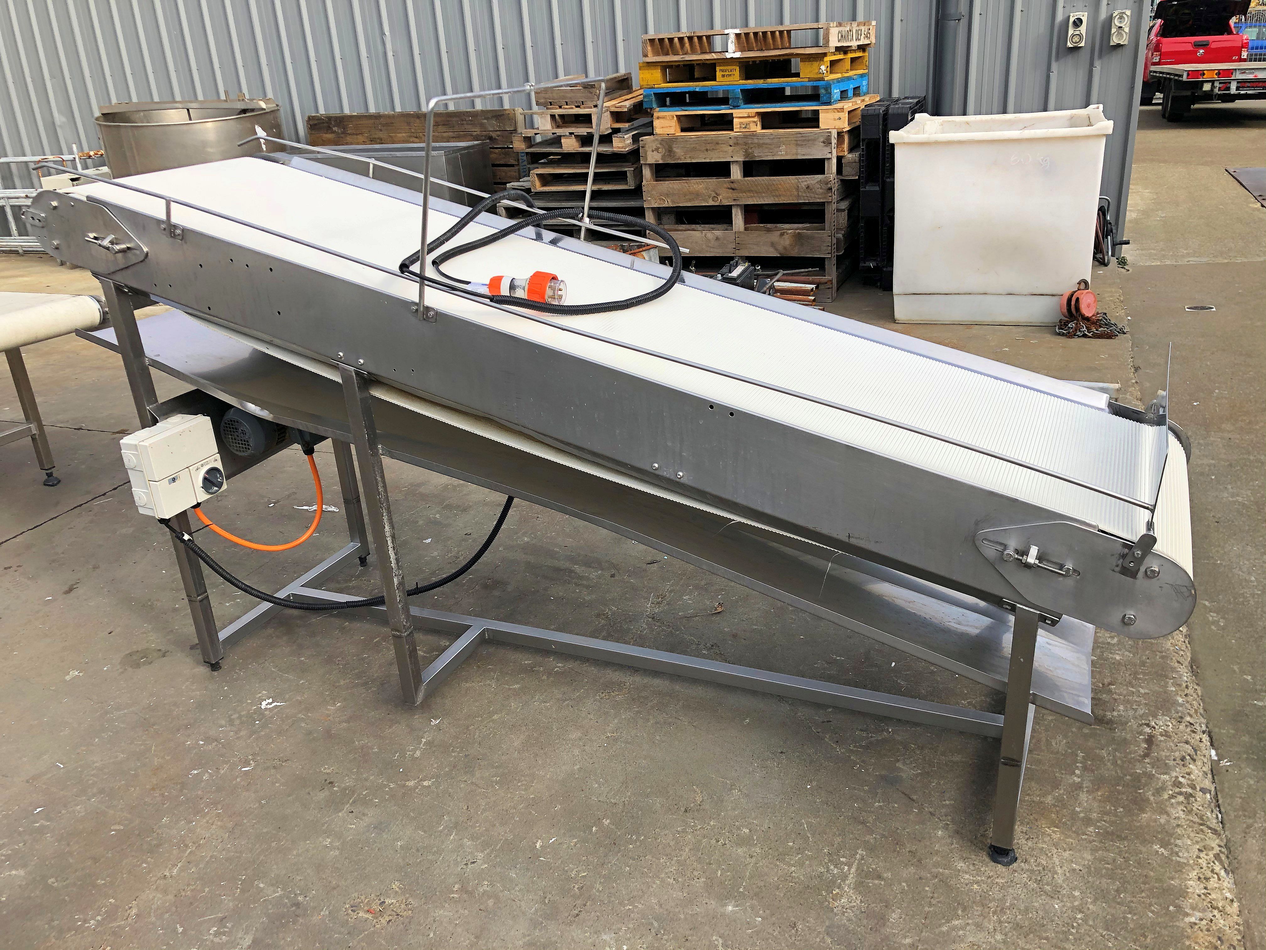 For Sale NZ Used Food Grade Inclined Belt Conveyor with Fully Stainless