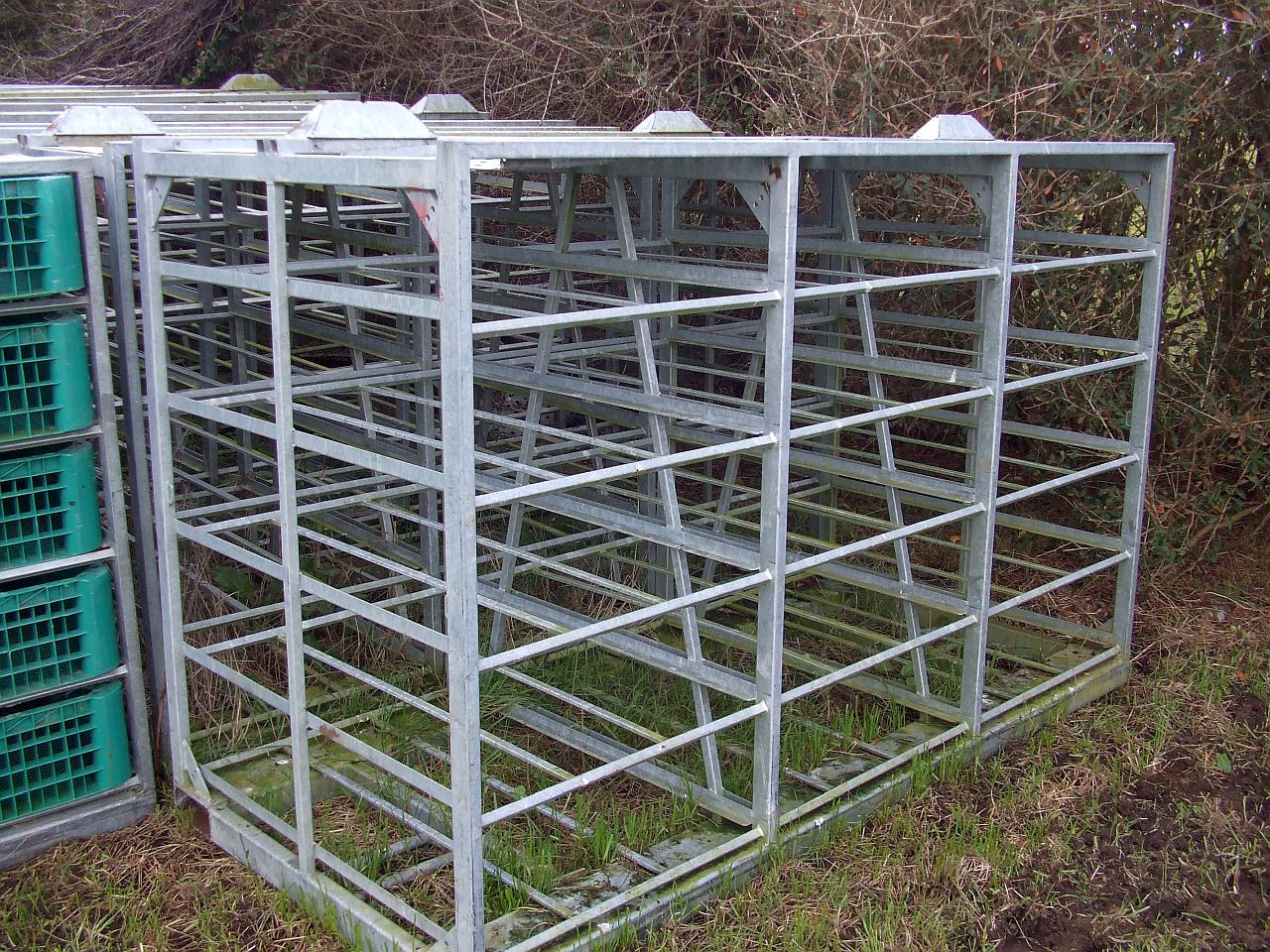 Storage Racks For Poultry For Sale NZ Used Ex Poultry Transporting Racks with Plastic Crates