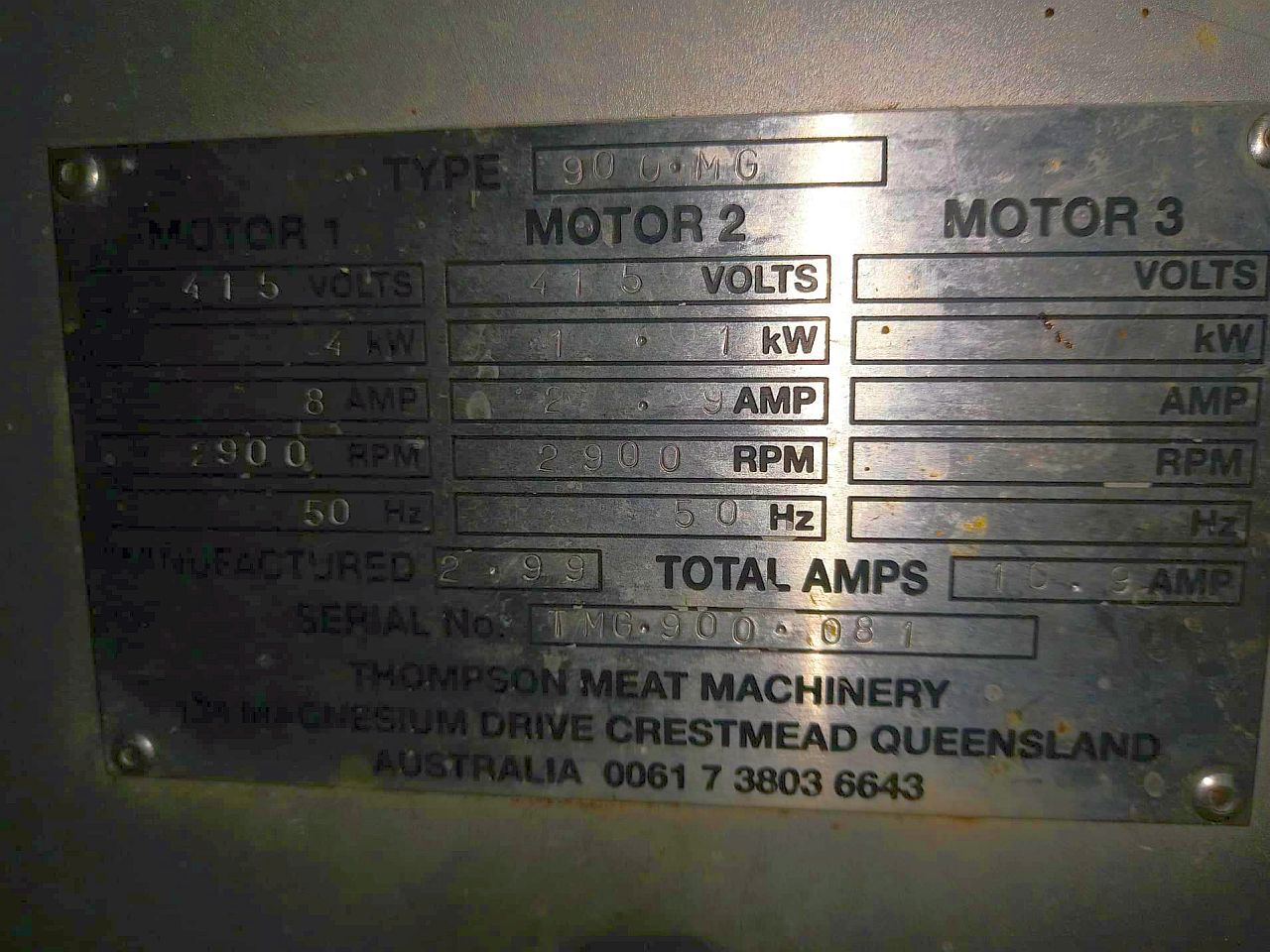 Used Thompson 900 Mixer Mincer For Sale NZ