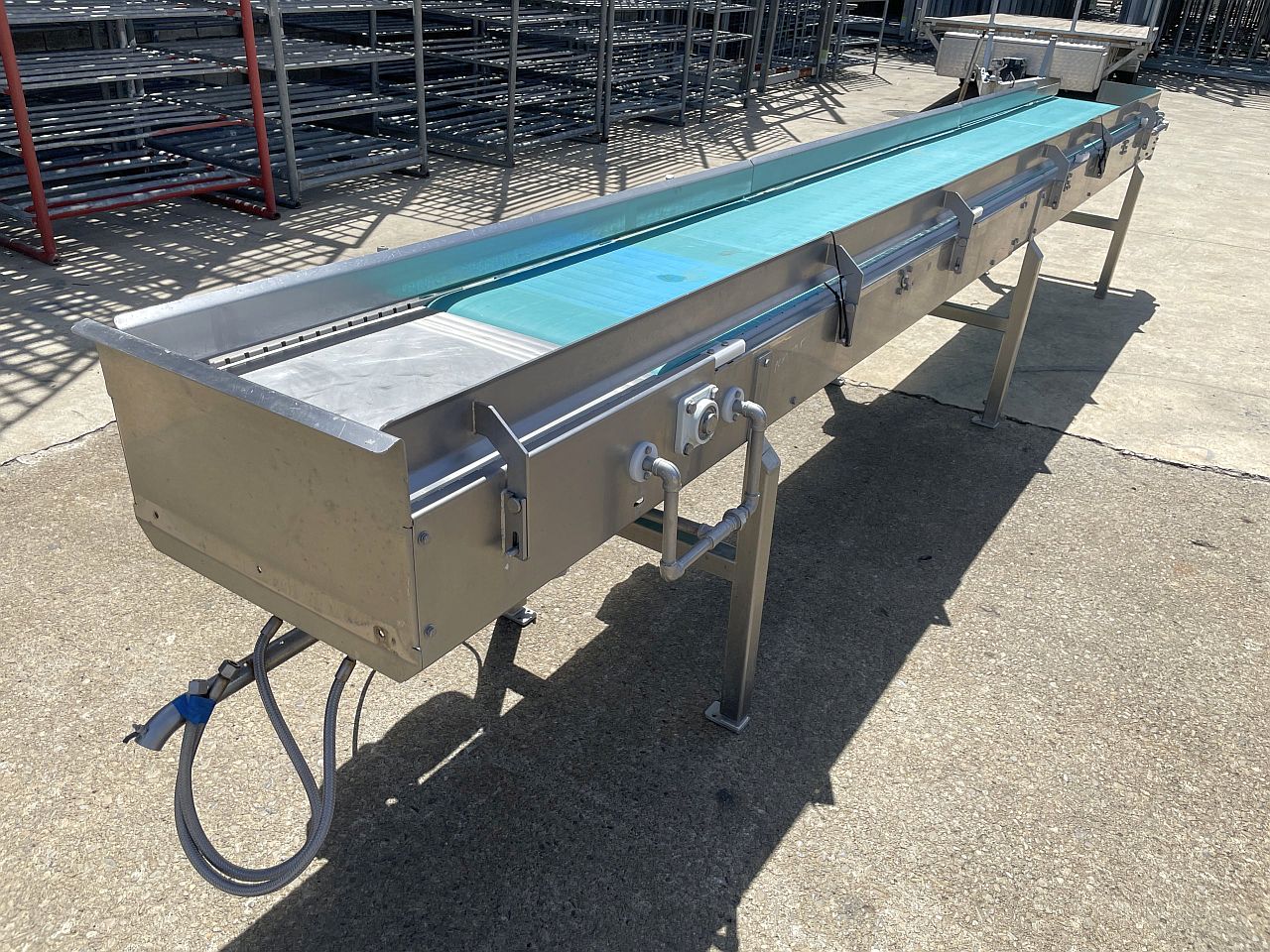 Used Food Grade Belt Conveyor For Sale NZ With Side Walls Stainless Frame