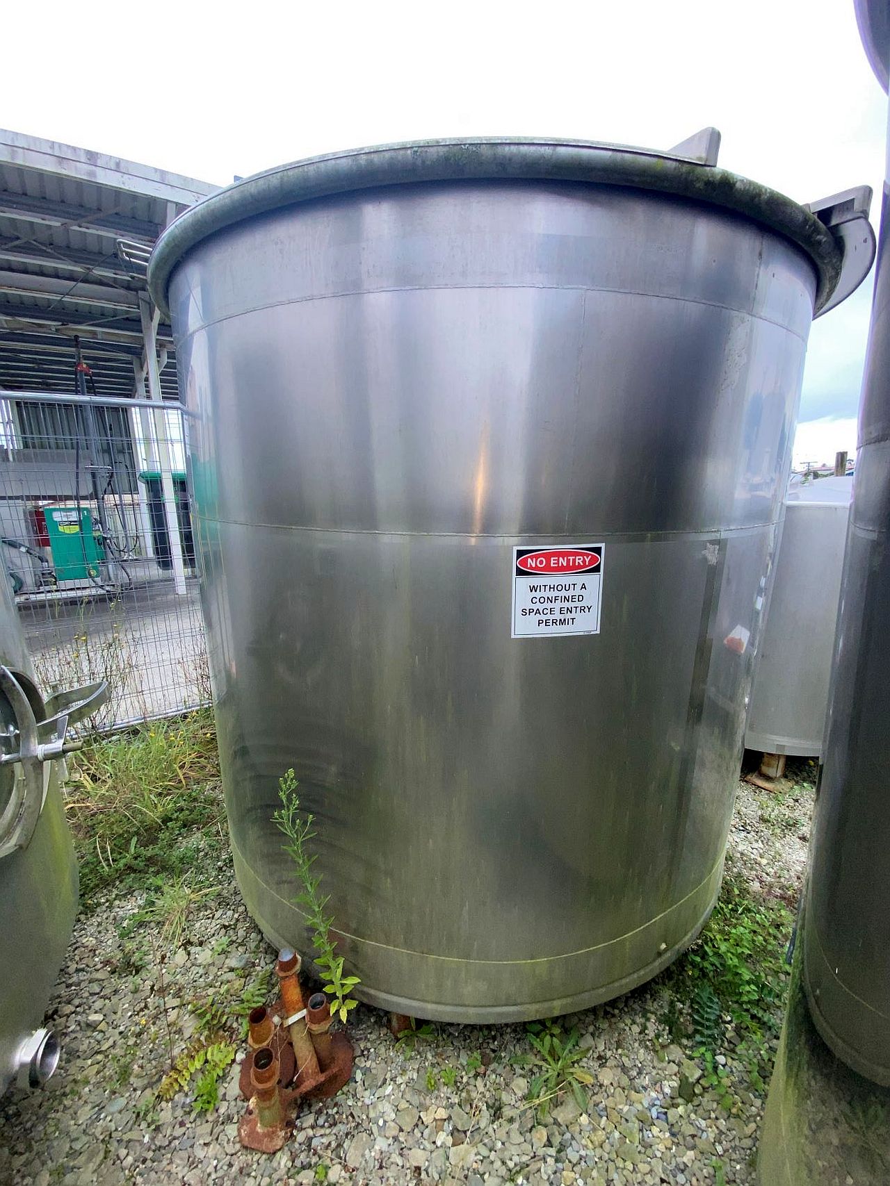 Secondhand Stainless Steel Lidded Tanks For Sale NZ Ex Milk Tank