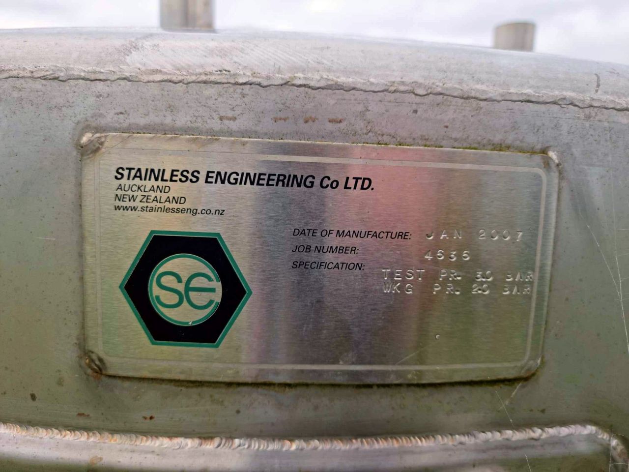 Used Fully Stainless Steel Dimple Jacketed Tanks for sale NZ